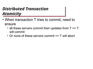 DS_ Distributed transactions and two phase commit | PPT