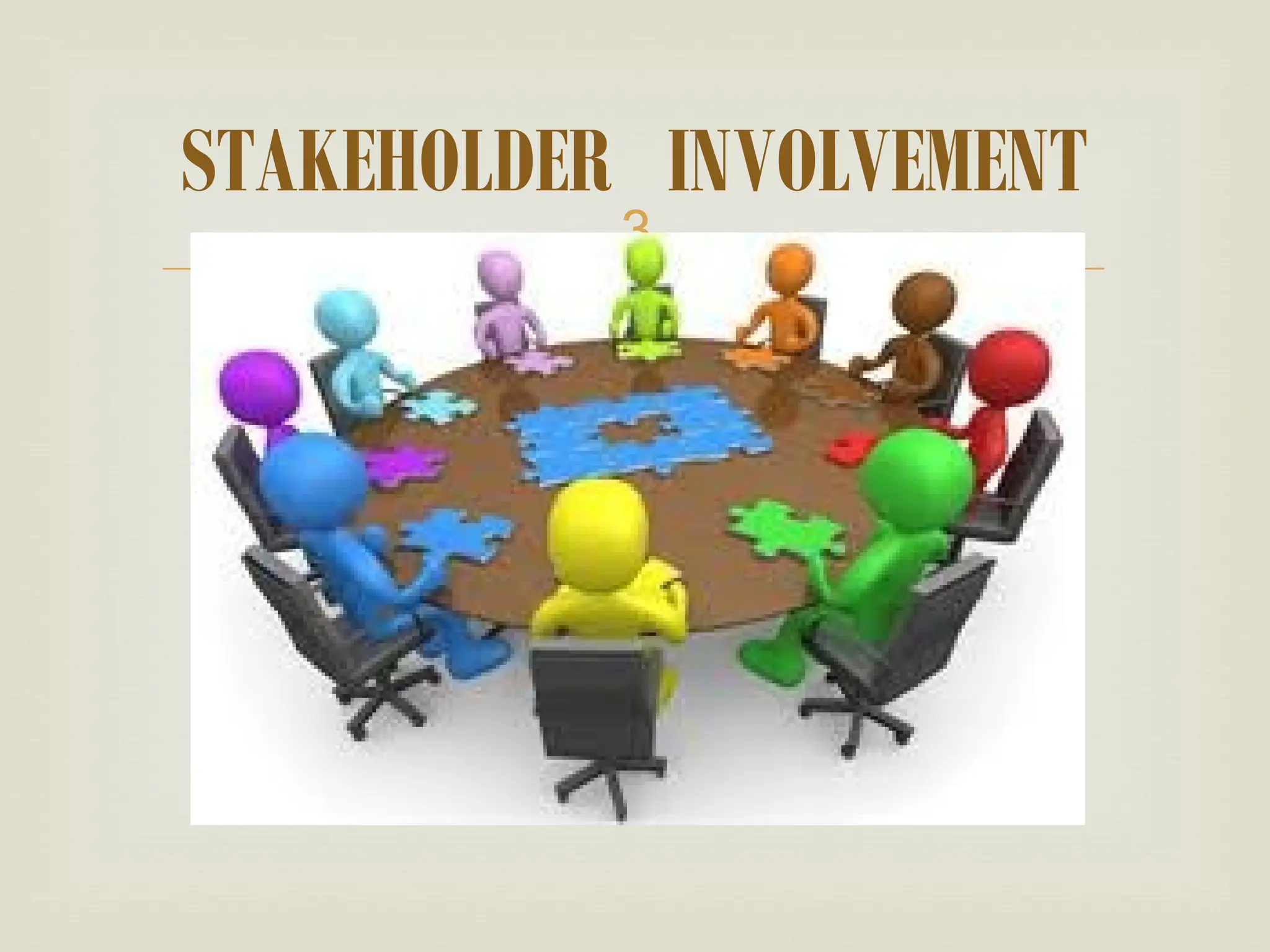 
STAKEHOLDER INVOLVEMENT
 