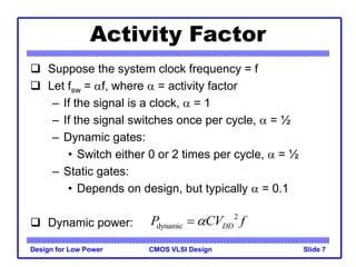 Introduction to CMOS VLSI Design for Low Power | PPT