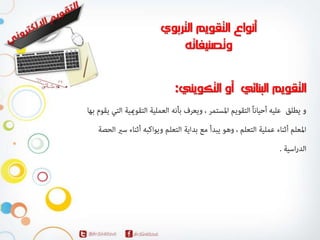 المحاضرة الاولي لمقرر التقويم الالكتروني