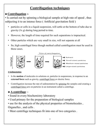 Centrifugation techniques | PDF