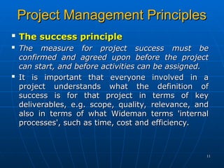 Key Principles For Pm Success.pdf Introduction to project management basics | PPT