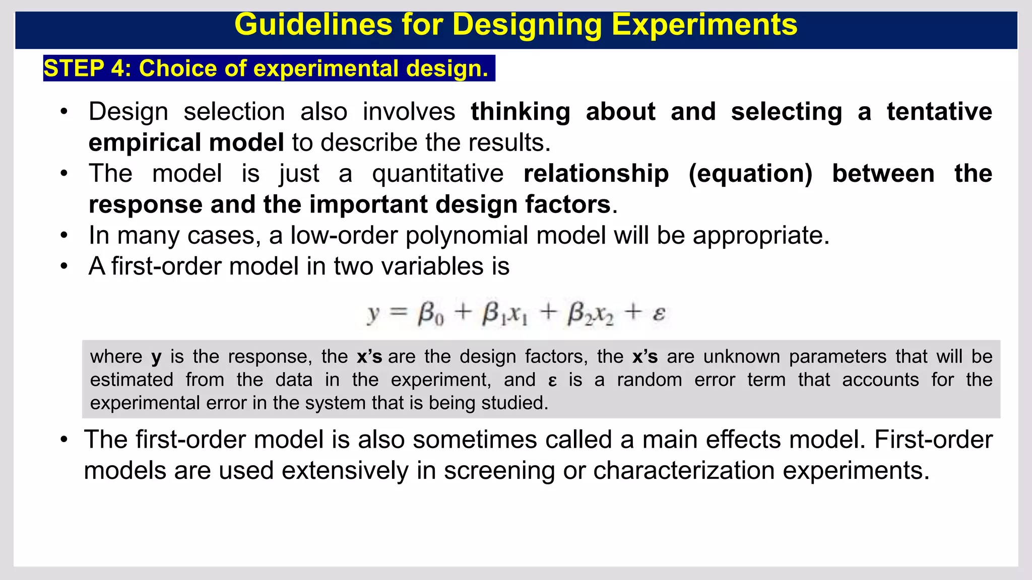 introduction to design of experiments | PPTX