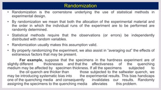 Randomization In Experiments introduction to design of experiments | PPTX