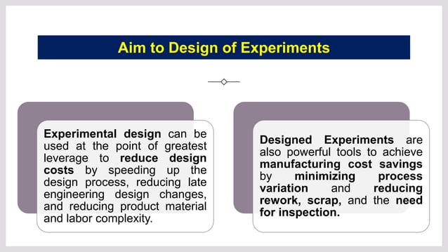 introduction to design of experiments | PPTX