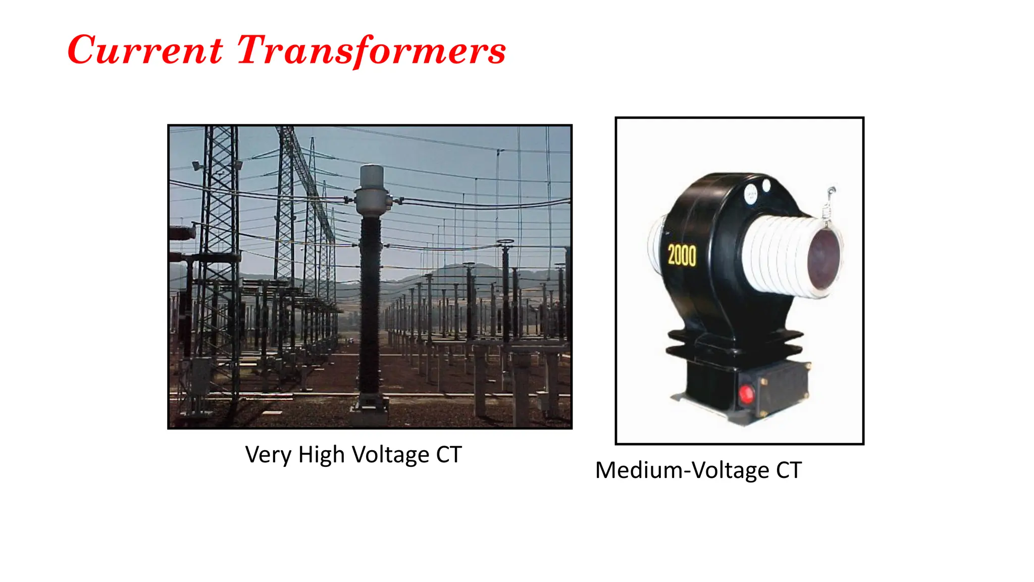 Current Transformers
Very High Voltage CT
Medium-Voltage CT
 