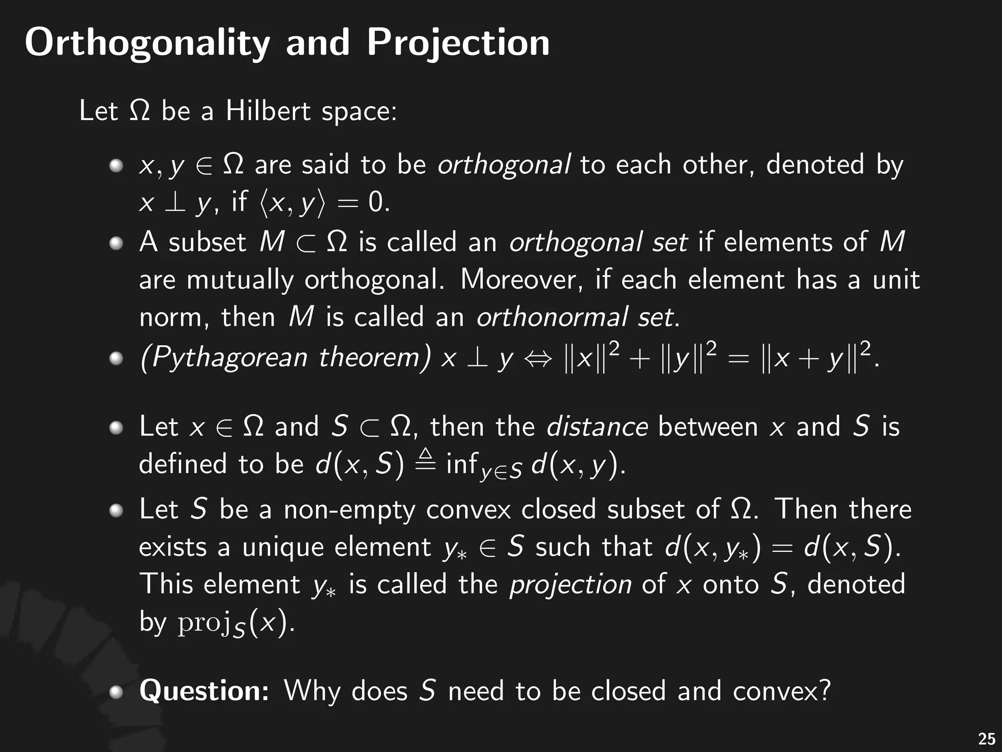 Proper&es(of(Inner(Products
• (Parallelogram*equality)"
"##"this"only"
holds"for"norms"induced"by"inner"products.
• (Cauchy–Schwarz*inequality)" ,"or"
equivalently," .
• (Con9nuity)"if" "and" ,"then"
.
47
 