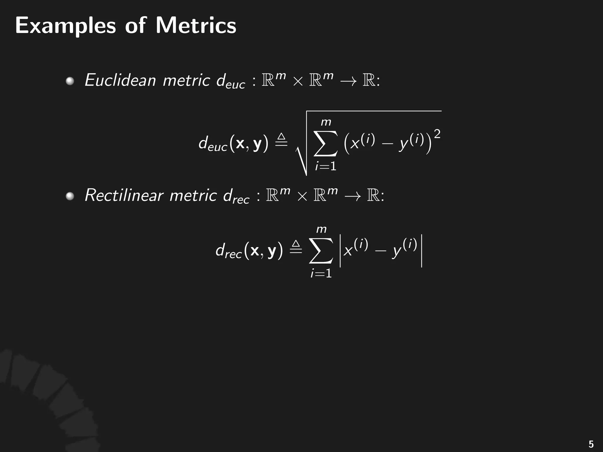 Concepts)to)Be)Covered)(cont'd)
• Basics'of'modern'probability'theory:'
• measure'space
• Lebesgue'integra0on
• random'variables
• expecta0on
• convergence'of'laws
5
 