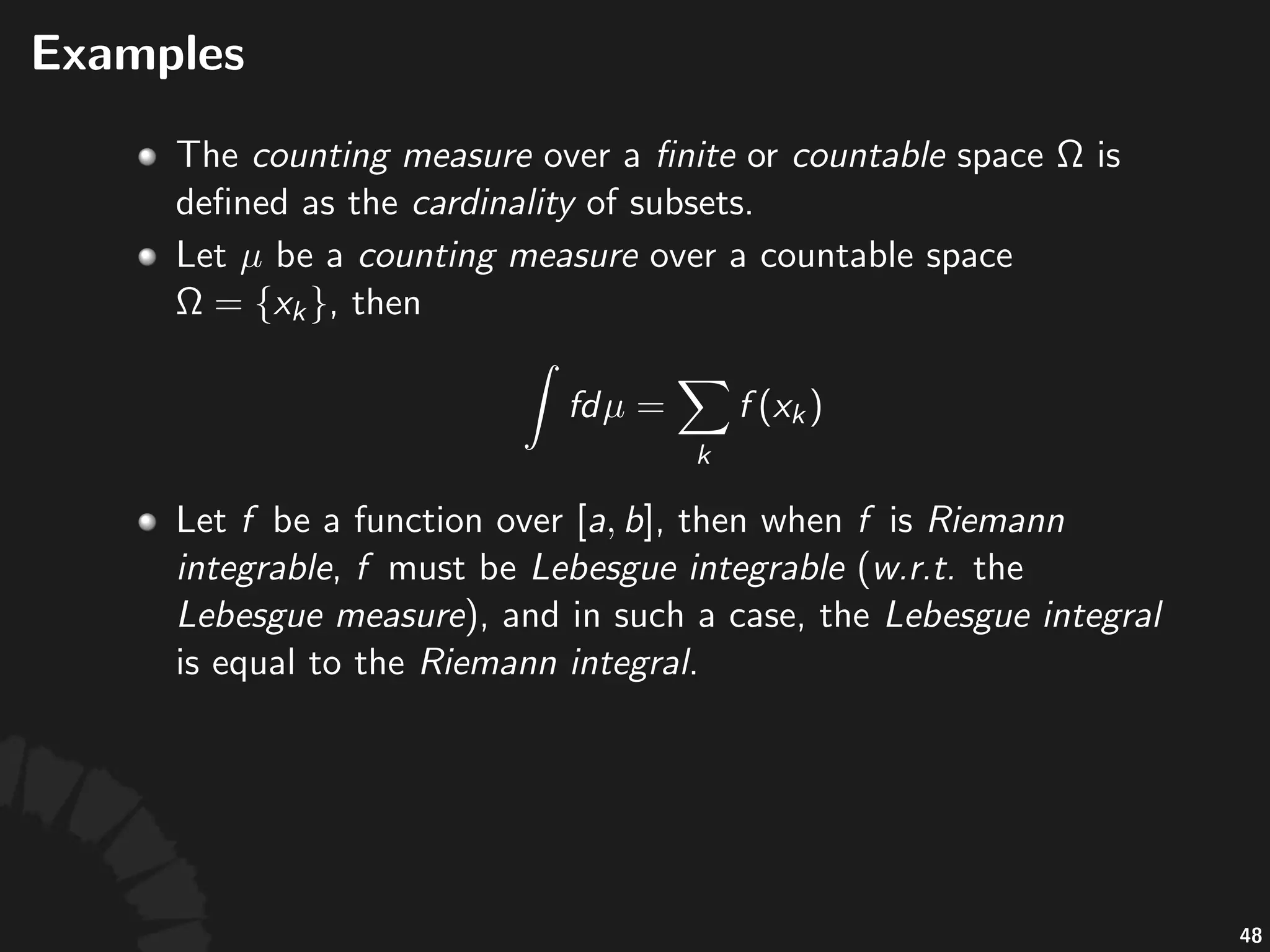 Monotone&Convergence&Theorem
Let$ $be$a$sequence$of$non#nega've$func.ons,$and$
$pointwisely,$then$
88
 