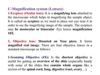 Microscope Magnification System lec 1 Part of Microscop.pdf Microscopy The science of investigating ...