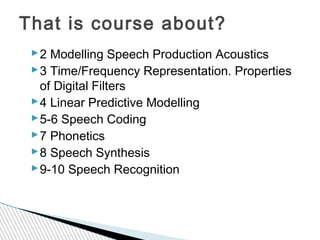 Principal characteristics of speech | PPT