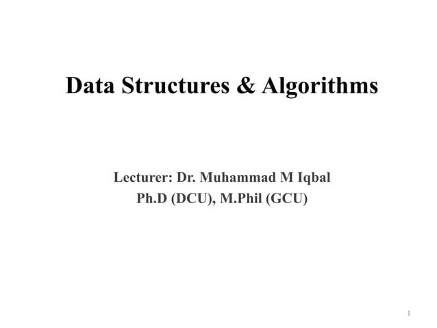 Data Structure and Algorithms | PPT