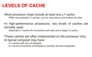 cache memory and types of cache memory, | PPT