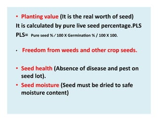 Seed and seed technology | PDF