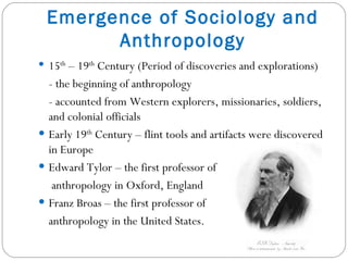 Emergence of Sociology and Anthropology ,[object Object],[object Object],[object Object],[object Object],[object Object],[object Object],[object Object],[object Object]