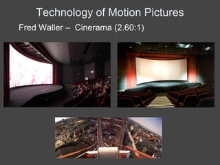 Technology of Motion Pictures
Fred Waller – Cinerama (2.60:1)
 
