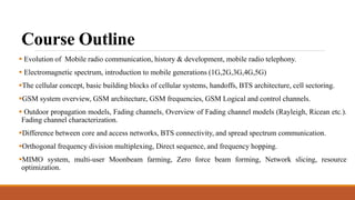 Comprehensive Wireless and Mobile Communications Course Overview | PDF
