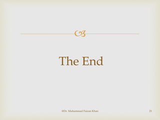 
The End
@Dr. Muhammad Faizan Khan 21
 