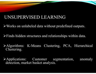 Unspec In Machine Learning Lec_2.pdf TYPE OF MACHINE LEARNING AND THEIR CHARACTERISTICS | PDF