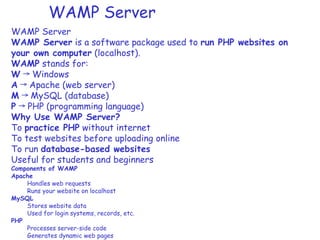 xamp server and how to install it in the system | PPT