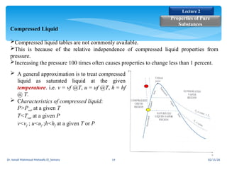 Lec 2. Pure Substance characteristics and properties | PPT