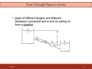 Flow Through Pipes in Series
9/21/2022 18
 