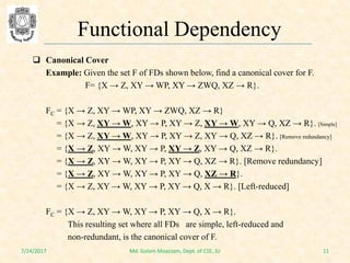 Functional dependency and normalization | PDF