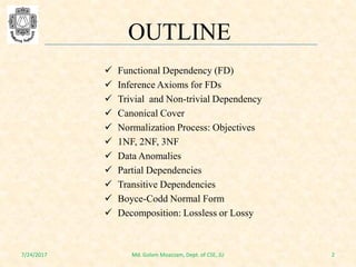 Functional dependency and normalization | PDF
