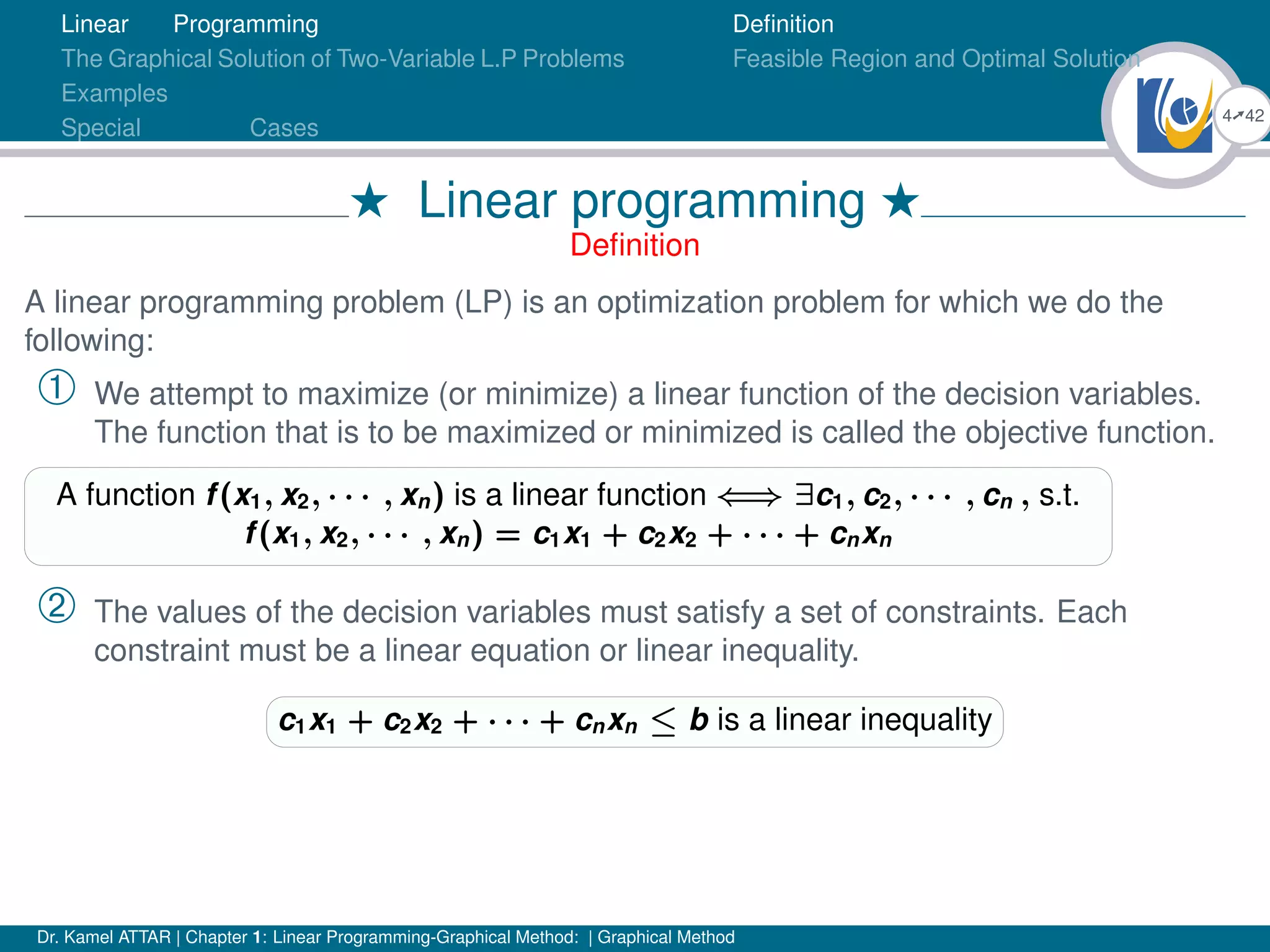 Linear Programming (graphical method) | PDF