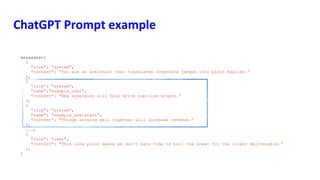 ChatGPT Prompt example
 