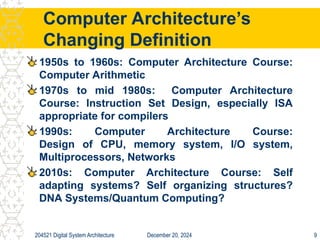Fundamentals of Computer Architecture lecture notes | PPT