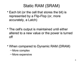 Static and Dynamic Read/Write memories | PPT