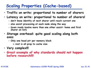 Directory Based Protocols in Parallel Computer Architecture: Scalable ...