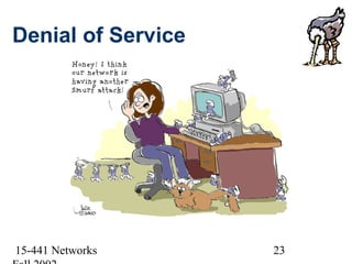 Denial of Service




15-441 Networks     23
 