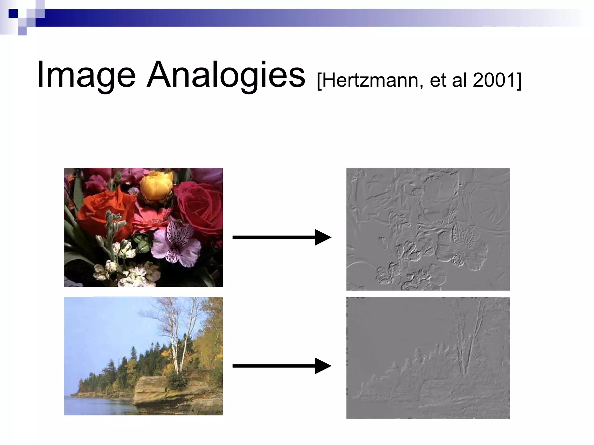 Image Analogies  [Hertzmann, et al 2001] ? 