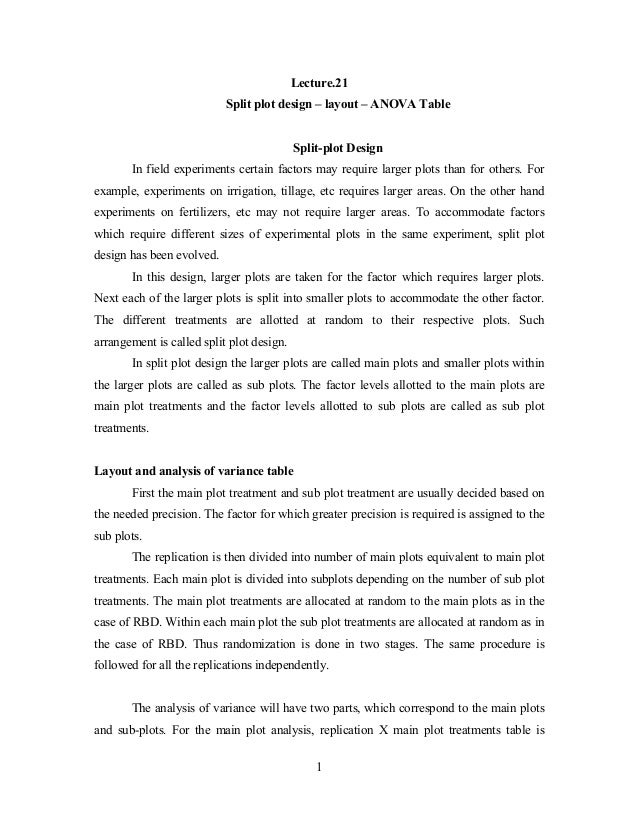 lec21 Split plot design – layout – ANOVA Table.pdf