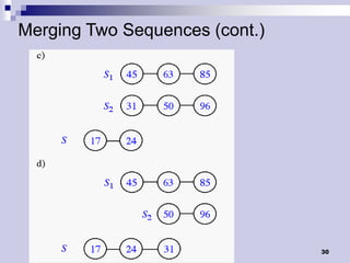 Merging Two Sequences (cont.)




                                30
 