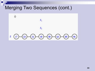 Merging Two Sequences (cont.)




                                33
 