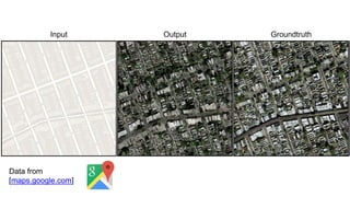 Input Output Groundtruth
Data from
[maps.google.com]
 