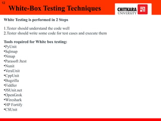 oose ppt white box testing and black box | PPTX