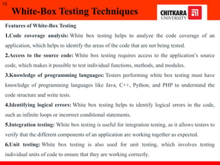 oose ppt white box testing and black box | PPTX