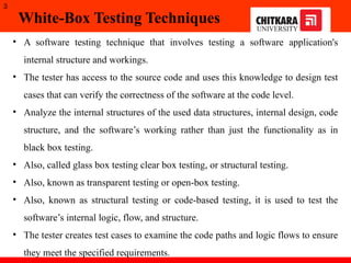 Analye Box oose ppt white box testing and black box | PPTX