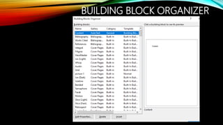 BUILDING BLOCK ORGANIZER
 