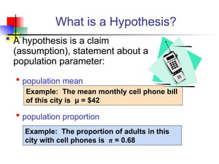 Statistics Hypothesis Examples Statistics hypothesis testing lec 27.ppt