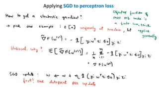 Applying SGD to perceptron loss
 