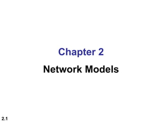 2.1
Chapter 2
Network Models
 