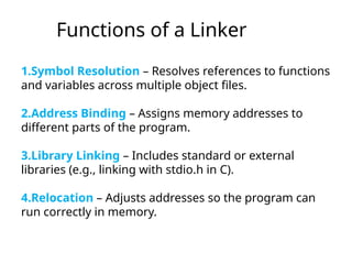 Lec 2 Compiler, Interpreter, linker, loader.pptx