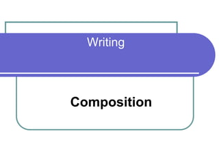 Writing
Composition
 