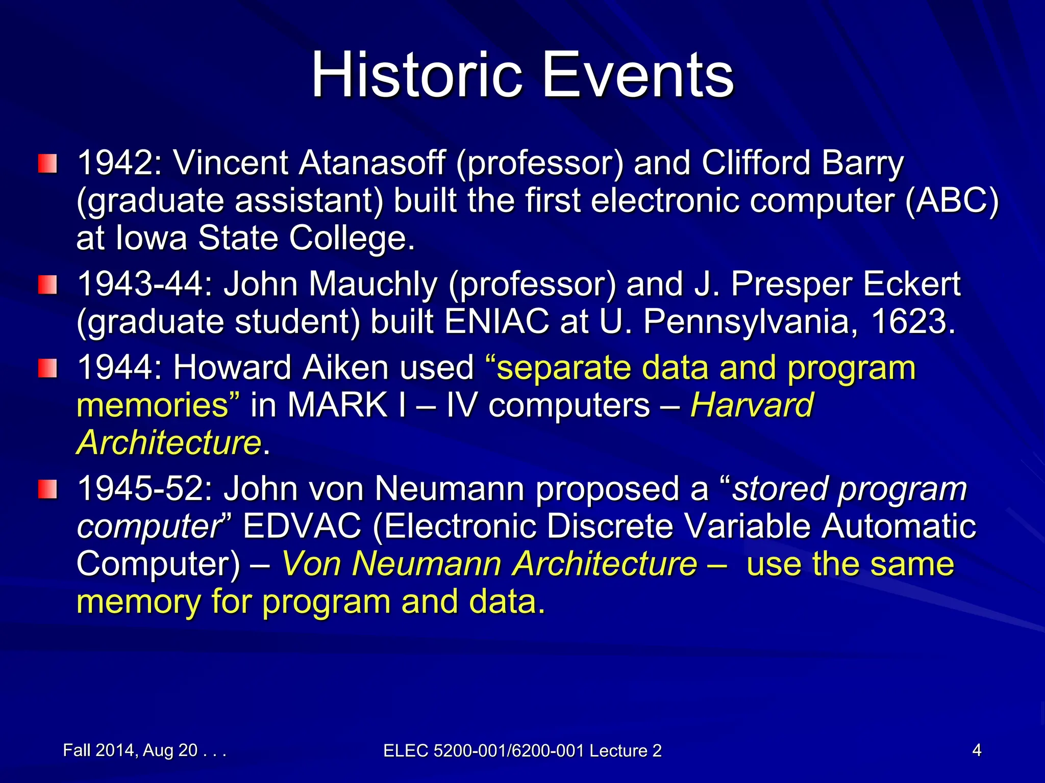 lec2_history about von Neumann architecture | PPT