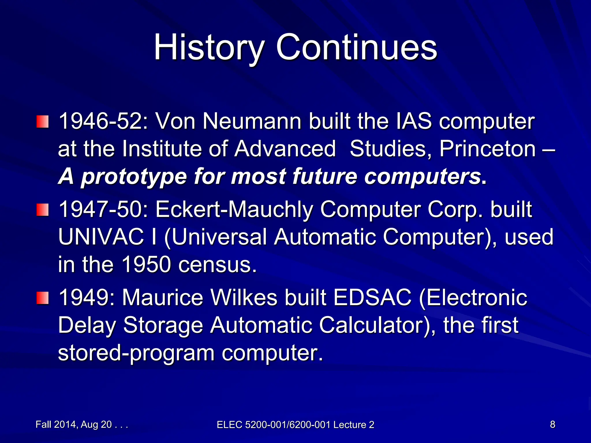 lec2_history about von Neumann architecture | PPT